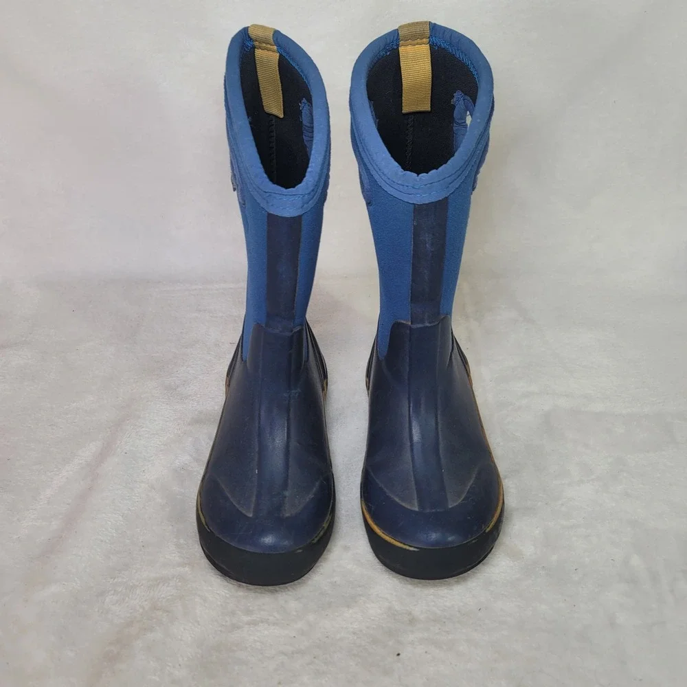 Bogs Kids Classic Waterproof Insulated Snow Boots Size 12 High Handles Blue